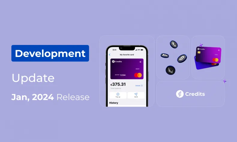 The January 2024 update for the Credits Wallet